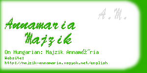 annamaria majzik business card